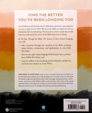 40 Days Through the Bible: The Answers to Your Deepest Longings - TerKeurst [KSIĄŻKA]