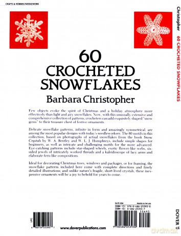 60 Crocheted Snowflakes (Dover Knitting, Crochet, Tatting, Lace) - Barbara Christopher [KSIĄŻKA]
