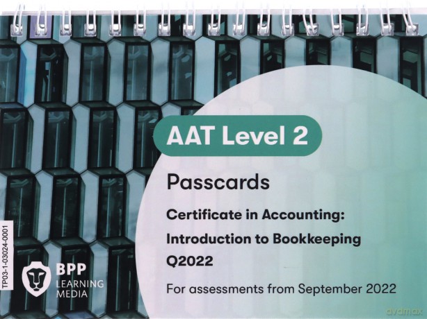 AAT Introduction to Bookkeeping: Passcards - BPP Learning Media [KSIĄŻKA]