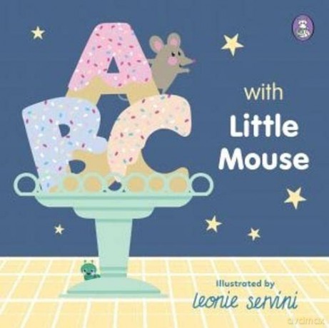 ABC with Little Mouse | board book | first alphabet | language and letters | early learning - Rily [KSIĄŻKA]
