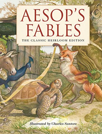 Aesop's Fables Heirloom Edition: The Classic Edition Hardcover with Slipcase and Ribbon Marker (Fairy Tales, Classic Children Books, Animal Stories, Books for Young Children) - Aesop [KSIĄŻKA]