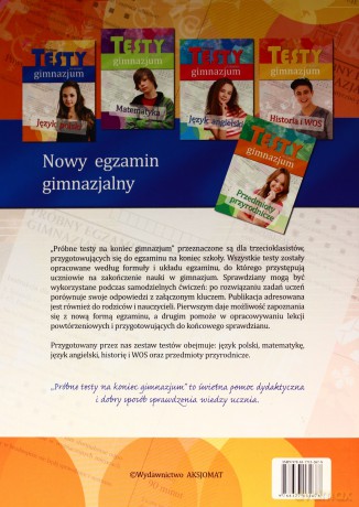 Próbne testy na koniec gimnazjum- Język polski [KSIĄŻKA]