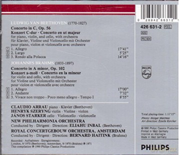 Arrau/Szeryng/+: Beet/Bram:Trippel/Doppel-Kzt. [CD]