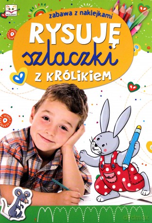 Rysuję szlaczki z królikiem. Zabawa z naklejkami.  [KSIĄŻKA]