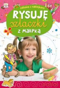 Rysuję szlaczki z małpką. Zabawa z naklejkami. [KSIĄŻKA]