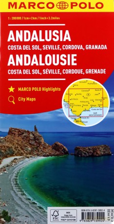 Andalusia, Costa Del Sol, Seville, Cordoba, Granada Marco Polo Map: Wegenkaart 1:200 000 - Marco Polo [KSIĄŻKA]