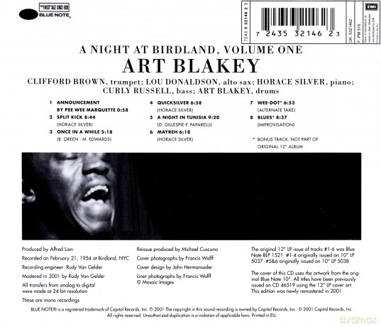 Art Blakey: A Night At The Birdland vol.1 [CD]