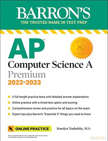 AP Computer Science A Premium, 2022-2023: 6 Practice Tests + Comprehensive Review + Online Practice: With 6 Practice Tests (Barron's Test Prep) - Roselyn Teukolsky M.S. [KSIĄŻKA]