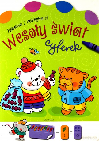 Wesoły świat cyferek. Zabawa z naklejkami [KSIĄŻKA]