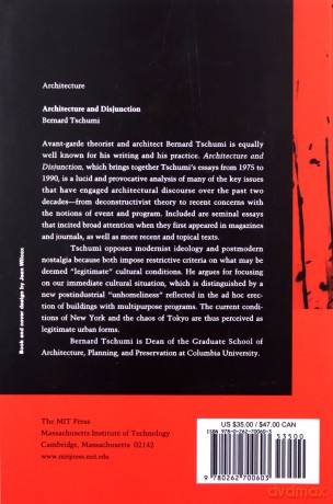 Architecture and Disjunction (The MIT Press) - Bernard Tschumi [KSIĄŻKA]