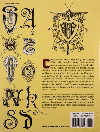 Art Alphabets, Monograms, and Lettering (Lettering, Calligraphy, Typography) - JM Bergling [KSIĄŻKA]