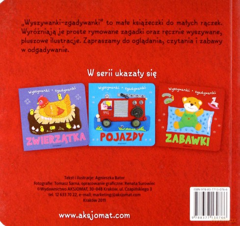 Wyszywanki- zgadywanki- Zabawki [KSIĄŻKA]