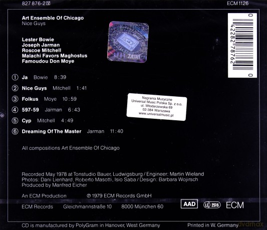 Art Ensamble Of Chicago: Nice Guys [CD]