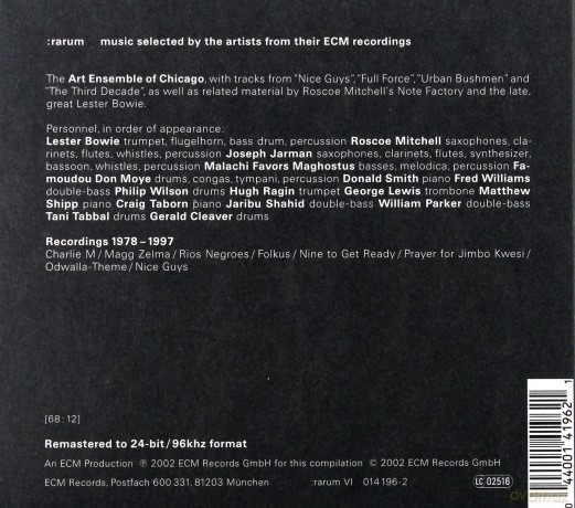 Art Ensamble Of Chicago: Rarum [CD]