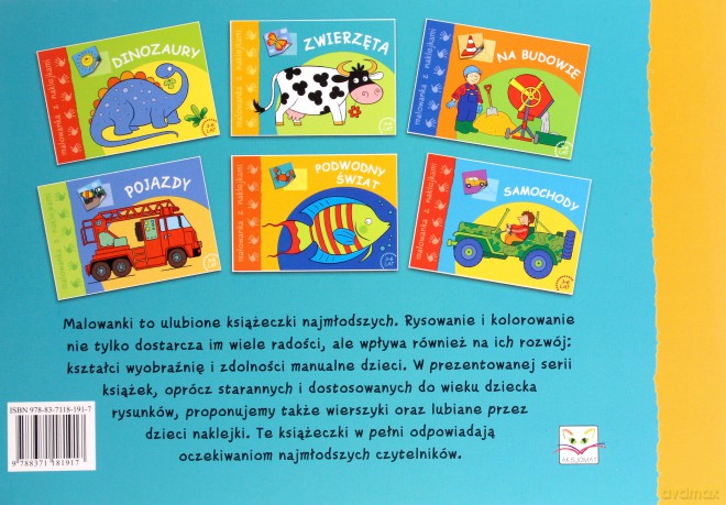 Zwierzęta - malowanka z naklejkami  [KSIĄŻKA]