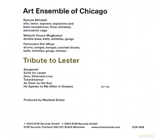 Art Ensamble Of Chicago: Tribute To Lester [CD]