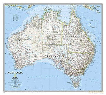 Australia Classic, tubed: Wall Maps Continents (National Geographic Reference Map) - National Geographic Maps [KSIĄŻKA]