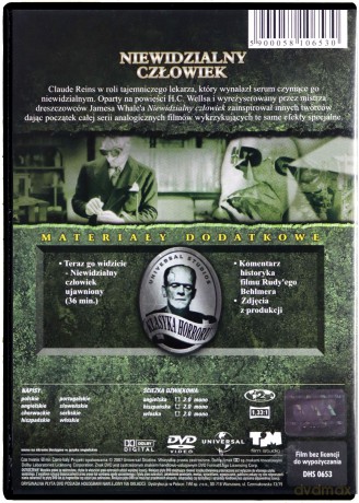 Niewidzialny człowiek (kolekcja potworów) [DVD]