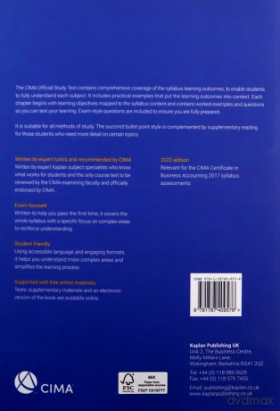 Ba2 Fundamentals Of Management Accounting - Study Text - Kaplan [KSIĄŻKA]