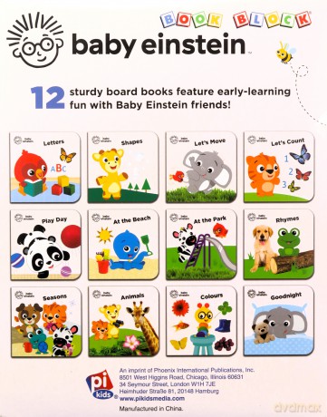Baby Einstein - My First Library Board Book Block 12-Book Set - First Words, Alphabet, Numbers, and More! - Anglicized Version - PI Kids [KSIĄŻKA]