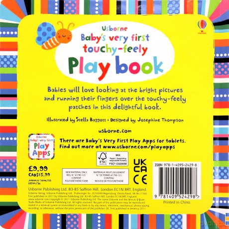 Baby's Very First Touchy-feely Playbook (Baby's Very First Books): 1 - Fiona Watt [KSIĄŻKA]