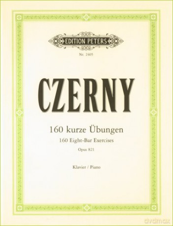 Czerny: 160 Eight-Bar Exercises, Op.821 for Piano: für Klavier (Edition Peters) - Carl Czerny [KSIĄŻKA]