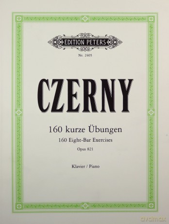Czerny: 160 Eight-Bar Exercises, Op.821 for Piano: für Klavier (Edition Peters) - Carl Czerny [KSIĄŻKA]