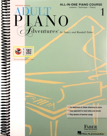 Faber Piano Adventures: Adult Piano Adventures All-in-One Lesson Book 1: Spiral Bound [KSIĄŻKA]