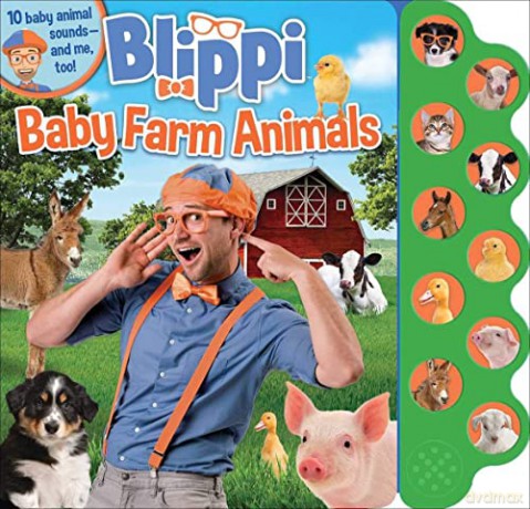 Official Blippi: Baby Farm Animals 10 button sound book [KSIĄŻKA]