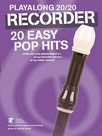 Playalong 20/20 Recorder (Book and Download Card): 20 Easy Pop Hits [KSIĄŻKA]