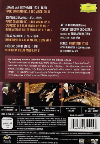 Arthur Rubinstein: Rubinstein In Concert [DVD]