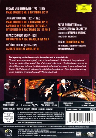 Arthur Rubinstein: Rubinstein In Concert [DVD]