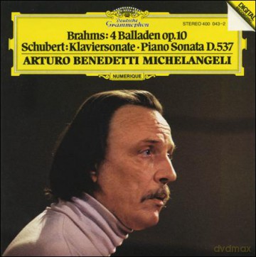Arturo Benedetti Michelangeli: Brahms-Klaviersonate [CD]