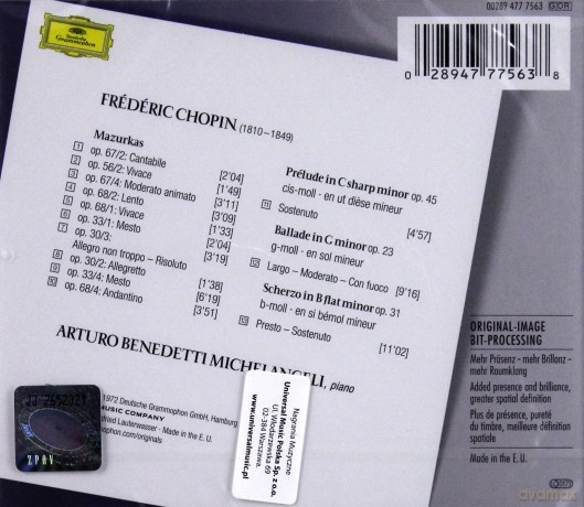 Arturo Benedetti Michelangeli: Chopin Recital [CD]