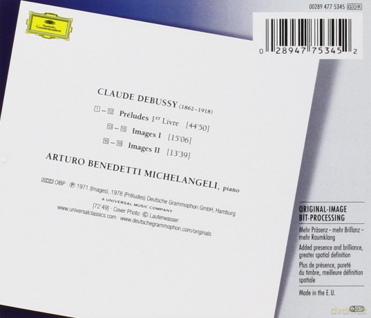 Arturo Benedetti Michelangeli: Debussy:Preludes Vol.1 Images 1&2 [CD]