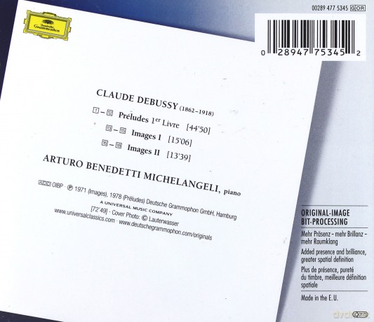 Arturo Benedetti Michelangeli: Debussy:Preludes Vol.1 Images 1&2 [CD]