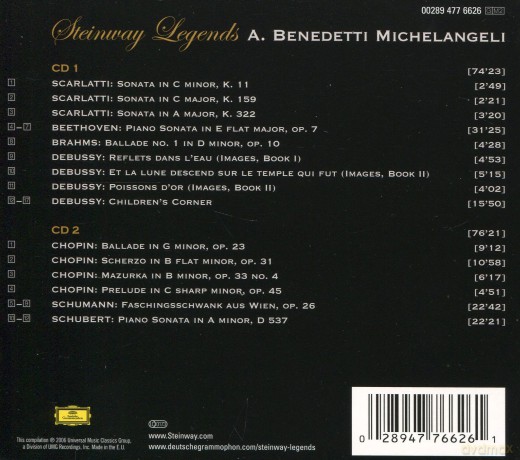 Arturo Benedetti Michelangeli: Steinway Legends [2CD]