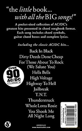 The Little Black Songbook Ac/Dc Lc [KSIĄŻKA]