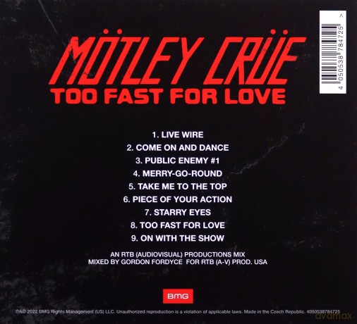 Motley Crue: Too Fast For Love [CD]