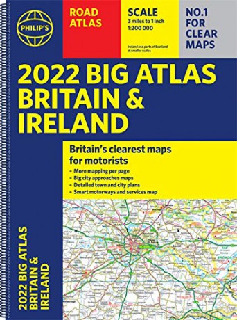 2022 Philip's Big Road Atlas Britain and Ireland: (A3 Spiral binding) (Philip's Road Atlases) - Philip's Maps [KSIĄŻKA]