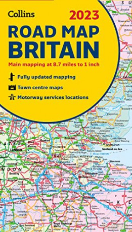 2023 Collins Road Map of Britain: Folded Road Map (Collins Road Atlas) - Collins Maps [KSIĄŻKA]