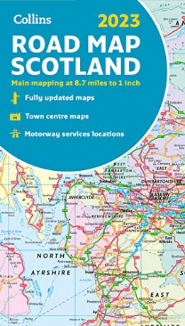 2023 Collins Road Map of Scotland: Folded Road Map (Collins Road Atlas) - Collins Maps [KSIĄŻKA]