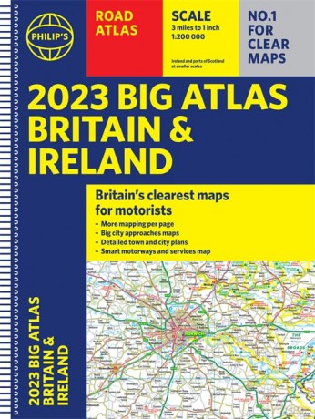 2023 Philip's Big Road Atlas Britain and Ireland: (Spiral A3) (Philip's Road Atlases) - Philip's Maps [KSIĄŻKA]