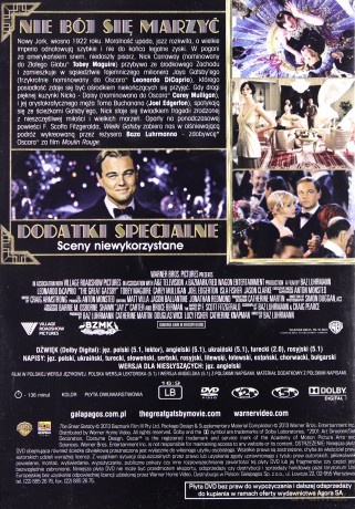 Wielki Gatsby (2013) [DVD]