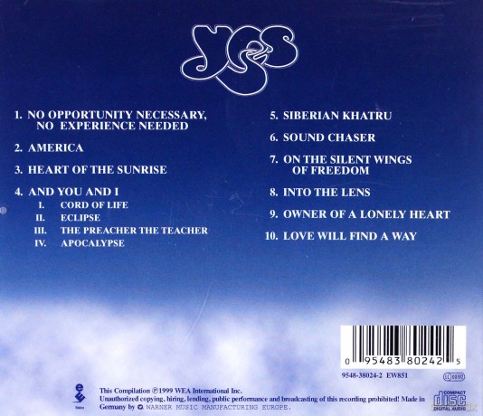 Yes: Best Of Yes [CD]
