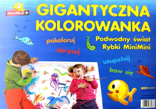 Gigantyczna kolorowanka - Podwodny świat Rybki MiniMini [KSIĄŻKA]