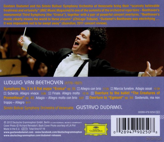 Gustavo Dudamel: Beethoven:Symphony 3 Eroica, Egmont [CD]