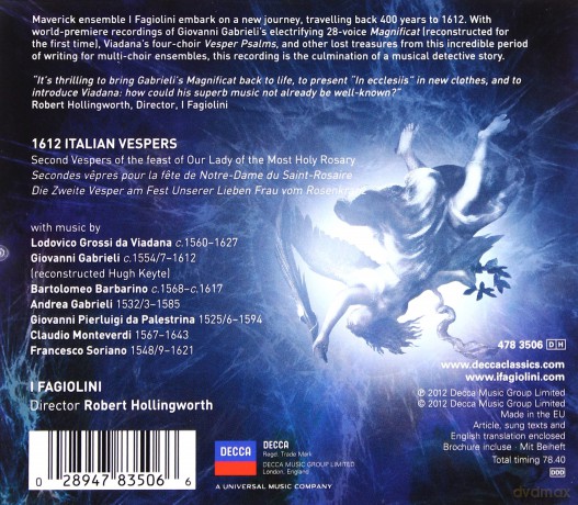 I Fagiolini: 1612 Italian Vespers [CD]