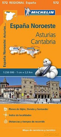 Asturias Cantabria - Michelin Regional Map 572: Map (Michelin Regional Maps, 572) - Michelin [KSIĄŻKA]