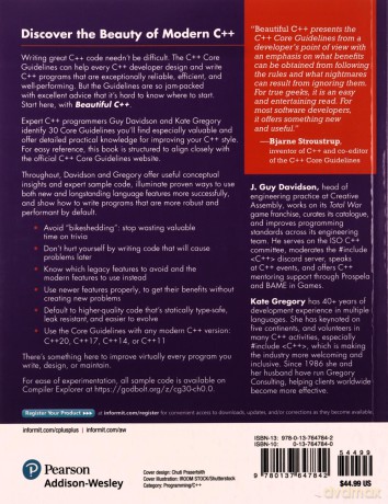 Beautiful C++: 30 Core Guidelines for Writing Clean, Safe, and Fast Code - J. Davidson [KSIĄŻKA]